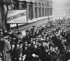 Englishmen Line Up Outside An Army Recruiting Office To Join The British Army Once War Was Declared 1914 World War One World War War