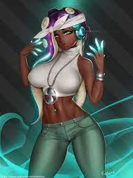 Her signature color is teal. Artstation Splatoon Marina Eason Li