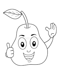 Pear coloring page to download and print. Funny Pear Coloring Page Free Printable Coloring Pages For Kids