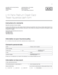 More than you expected for the unexpected. Fillable Online Id Lhv Lhv Pank Platinum Credit Card Travel Insurance Claim Form Fax Email Print Pdffiller