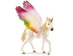 Ausmalbild einhorn mit regenbogen zum ausdrucken. Schleich Bayala Geflugeltes Regenbogen Einhorn Fohlen Elfen Fabelwesen