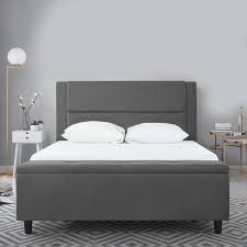 Wispy white finish over replicated oak grain texture. Black King Size Storage Beds You Ll Love In 2021 Wayfair