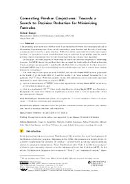 Connecting Perebor Conjectures: Towards a Search to Decision Reduction for  Minimizing Formulas