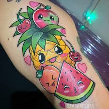 Cute Kawaii Fruit Tattoo Fruit Tattoo Tattoos Kawaii Fruit