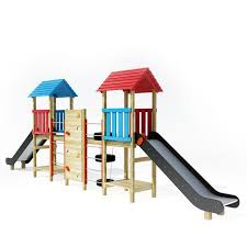 Children Play Set 3d Model Kids Playing Playset Simple Object