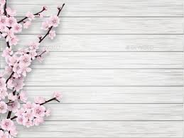 Cherry Pink Flower On White Old Wood Background Pink Flowers Wedding Vector Art Pretty Wallpaper Iphone