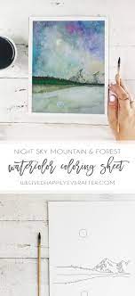 Check spelling or type a new query. Freebie Adult Coloring Sheet Mountain Galaxy Watercolor Printable