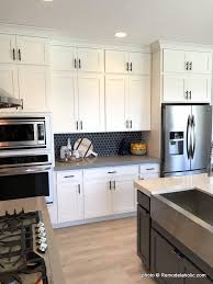 Here is a modern take on the traditional white kitchen by house of jade interiors. Remodelaholic Grey And White Kitchen Cabinet Ideas