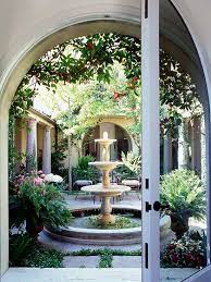 With a tiered fountain, water softly flows downward, making a soothing sound. Outdoor Fountain Ideas Better Homes Gardens