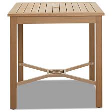 **the finished table ends up measuring about 38 inches tall and the table top space measures about 31 x 47 inches. Klaussner Outdoor Delray 36 Inch Square Outdoor Counter Height Table Rooms For Less Outdoor Pub Dining Tables
