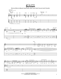 Tool Schism Sheet Music And Printable Pdf Music Notes Sheet Music Notes Music Notes Sheet Music