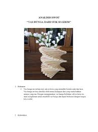 Stik es krim yang telah digunakan biasanya berakhir sebagai sampah. Tugas Pkwu Analisis Swot