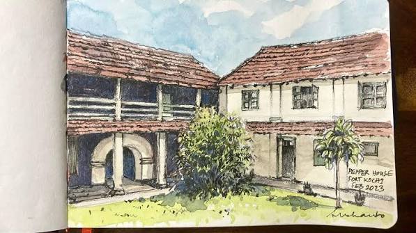 Esplanade #kolkata #streetscene #sketch #fineliner #sketching #urbansketching #drawing #art