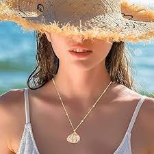 Collier Ete Femme EVER FAITH Collier En Coquillage Bohu00e8me Pour Femme