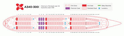 air asia airlines airbus a340 300 aircraft seating chart