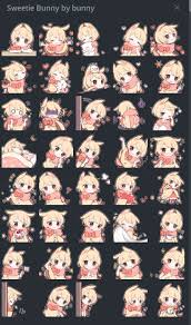 S Sweetie Bunny Line Telegram Stickers Reddit Cute Cartoon Wallpapers Chibi Anime Kawaii Anime Pixel Art Aquí podrás encontrar los mejores emojis para discord gratis y sin necesitar nitro!