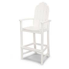 Patio sense coconino wicker black metal frame stationary adirondack chair (s) with polstackableter cushioned seat. Polywood Polywood Furniture Bar Chairs Durable Chairs