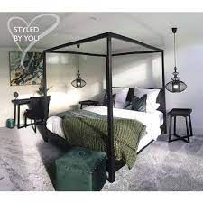 Hedonist Black 4 Poster Bed 4 Poster Bed Canopy Bedroom Design Black Canopy Bed