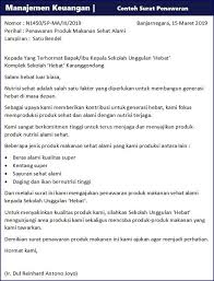 Contoh Surat Penawaran Harga Barang Jasa Dan Kerjasama Kesehatan Alami Surat Makanan