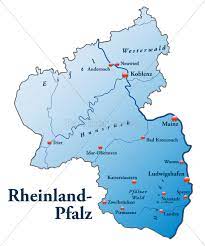Karten und daten der landespflege sowie aktuelle information. Karte Von Rheinland Pfalz Als Ubersichtskarte In Blau Lizenzfreies Bild 10711195 Bildagentur Panthermedia
