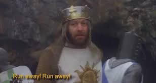 The latest gifs for #run away. The Holy Grail Monty Python Run Away Gif Find On Gifer