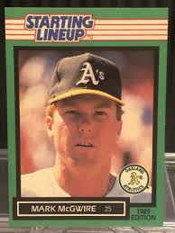 1989 Starting lineup Mark McGwire Baseball Card Oakland Athletics A’s Bash  Bros