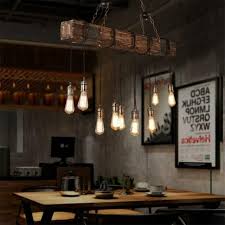 Hanging Ceiling Lights Rustic Wood Beam Farmhouse Decor Kitchen Bar Chandelier For Sale Online