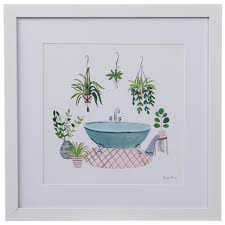 Farmhouse bathroom wall decor at hobby lobby. Plants Around Bathtub Framed Wall Decor Hobby Lobby 1961077