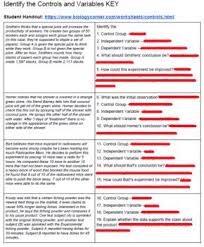 Identify the variables for each example. Student Worksheet Is Available For Free Download From Biologycorner Com Persuasive Writing Prompts Scientific Method Worksheet Scientific Method Worksheet Free