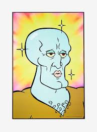 Spongebob Squarepants Handsome Squidward Wood Wall Art Mini Canvas Art Spongebob Drawings Spongebob Painting