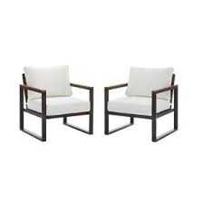 Hampton Bay West Park Black Aluminum Outdoor Patio Lounge Chair With Standard White Cushions 2 Pack 501 0601 000 The Home Depot Lounge Chair Outdoor Patio Lounge Chairs Patio Lounge