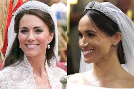Of course, it's common for royal brides to complete their wedding. Meghan Markle S Wedding Tiara Compared To Kate Middleton S Tiara