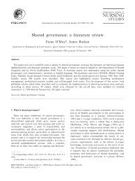 Pdf Shared Governance A Literature Review