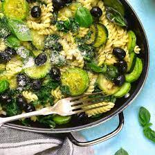 Summer Is Coming Fusilli Or Rotini With Zucchini And Olives Is A Perfect First Course For Those Who Don T Best Pasta Dishes Summer Pasta Dishes Pasta Dishes