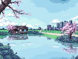5 and 1/4 inches wide by 5 and 1/8 inches tall (13.5 x. Japanese Pixel Art Wallpapers Top Free Japanese Pixel Art Backgrounds Wallpaperaccess