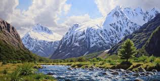 In order to create an engaging mountain landscape painting first of all we need to plan our picture so we can determine what the painting is about. How To Paint A Mountain Landscape Outdoors En Plein Air Samuel Earp Artist