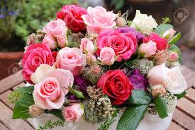 Make your housewarming party a blast and fill your new residence with positivity and radiance with the red and white carnations bouquet is grouped together to create a heartwarming decorative bouquet of carnation flowers for your spouse. Luxury Bouquet Made Of Red White Pink Roses In Flower Shop Stock Photo Picture And Royalty Free Image Image 96202694