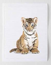 Baby Tiger In 2020 Baby Tiger Art Baby Animal Nursery Art Baby Animal Nursery