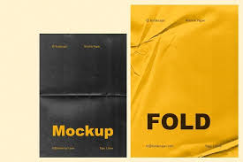 Fold 6 Wrinkle Paper Mockup Psd Mockup Free Mockups Psd In 2020 Wrinkled Paper Paper Mockup Stationery Mockup