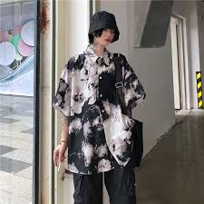 Black And White Tie Dye Shirt Outfit Oversize Tie Dye Shirt Black And White From Soldrelax Tie Dye Outfits Tie Dye Fashion Fashion Inspo Outfits