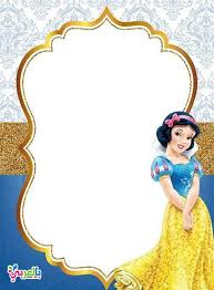 Princess Borders And Frames Clipart Printable Free بالعربي نتعلم Snow White Birthday Party White Party Theme Snow White Invitations