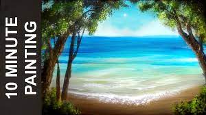 We have almost 300 ocean themed craft ideas; Painting A Summer Beach Landscape With Acrylics In 10 Minutes Youtube