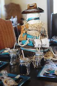 Western Turquoise Baby Shower Kara S Party Ideas Cowboy Baby Shower Boy Baby Shower Themes Country Baby Shower