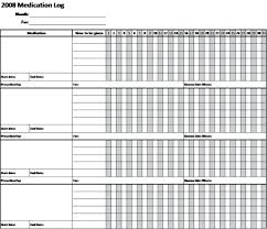 Medication Chart Template Brillant Me