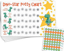 Potty Training Reward Chart With 189 Star Stickers For Toddler Boys Or Girls Dinosaur Theme Large 11 X 17 Size