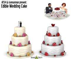 Edible Wedding Cake At Around The Sims 4 Around The Sims 4 Sims 4 Sims 4 Custom Content
