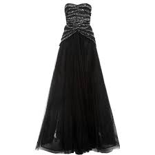 Black And Silver Ball Gown Pamella Roland Pleated Tulle Gown With Silver Embroidered Organza 24 915 Brl Liked On Silver Evening Gowns Silver Evening Dress Embroidered Tulle Dress