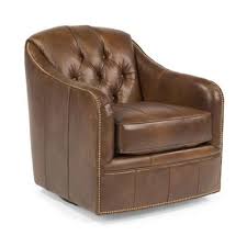 Flexsteel B3080 11 Fairchild Leather Swivel Chair Discount Furniture At Hickory Park Furni Leather Swivel Chair Flexsteel Furniture White Leather Dining Chairs