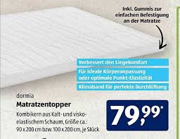 Nein, das geht leider nicht. Dormia Matratzentopper Angebot Bei Aldi Sud