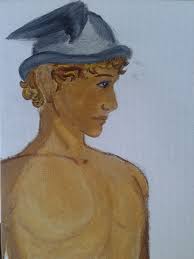 I found this lovely painting and I'm pretty sure its Hermes. 😊